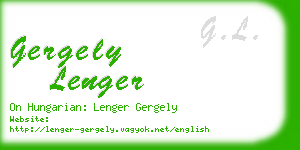 gergely lenger business card